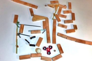 Marbles Magnets and Music Synchronized