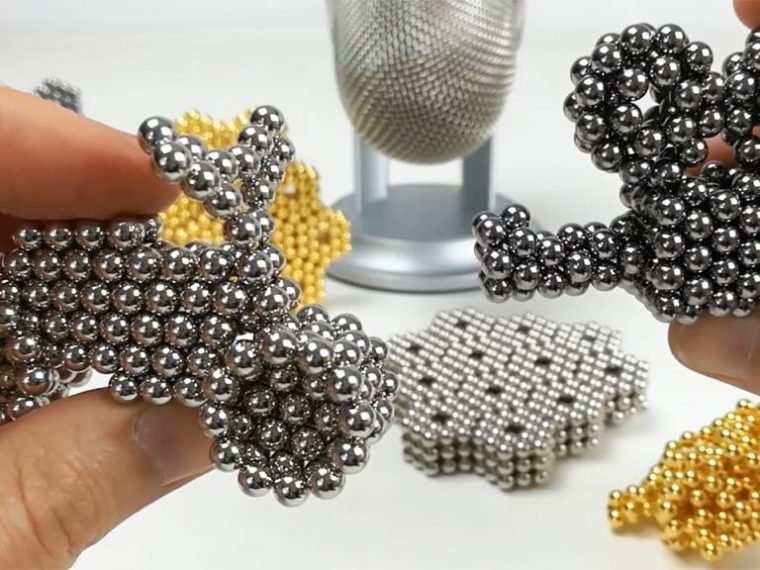 small silver magnetic balls