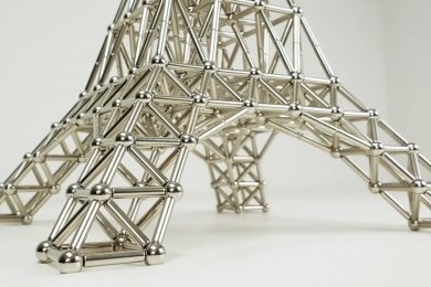 The Eiffel Tower made of Magnets