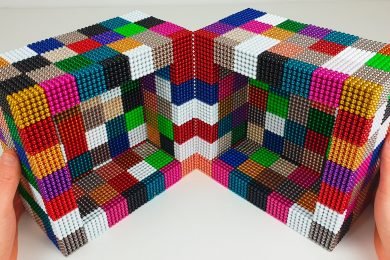 Playing with 50000 Magnetic Balls Insane CUBE