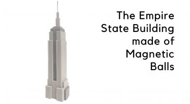 The Empire State Building made of Magnetic Balls MG