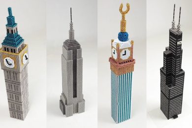 ASMR All my Skyscrapers out of Magnetic Balls
