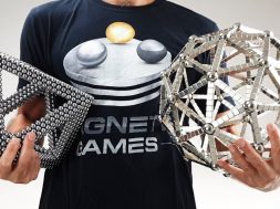 Giant Sculptures out of Magnets Octahedron and Sphere