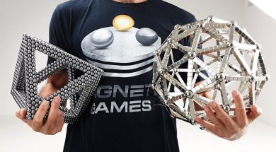 Giant Sculptures out of Magnets Octahedron and Sphere