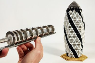 Gherkin Tower out of Magnetic Balls #shorts