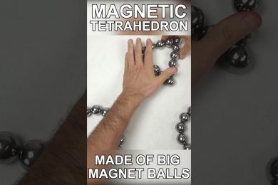 Magnetic Tetrahedron out of Big Magnet Balls