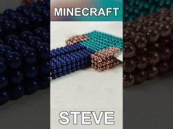 Minecraft Steve Out Of Magnetic Balls