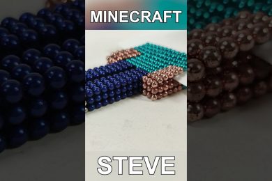 Minecraft Steve Out Of Magnetic Balls