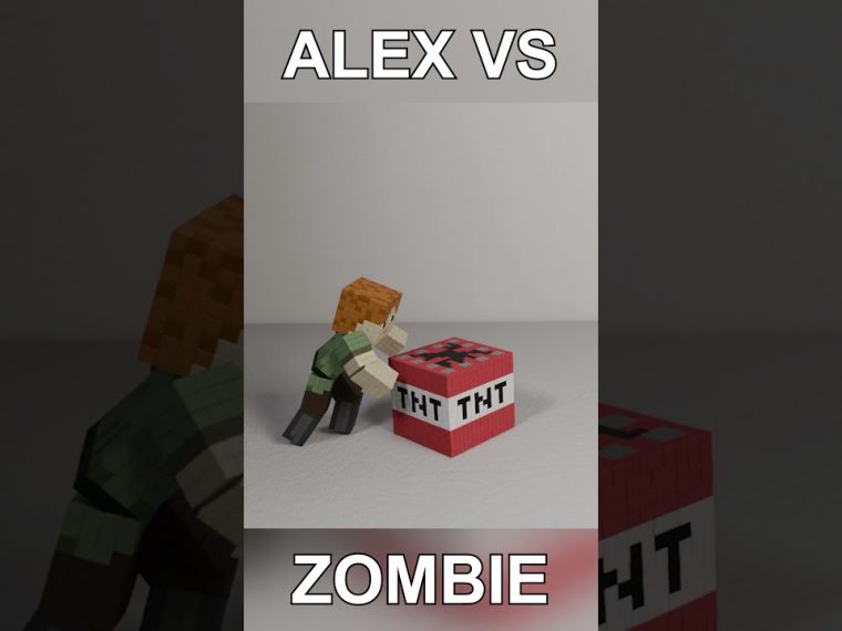 Alex VS Zombie, Minecraft Animation – Magnetic Games
