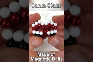 Santa Claus made of Magnetic Balls