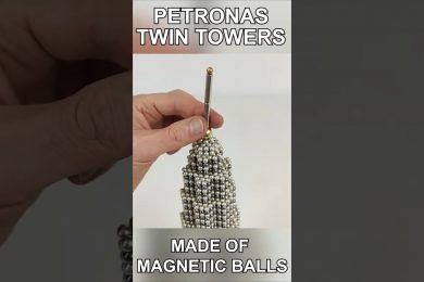 Petronas Twin Tower made of Magnets