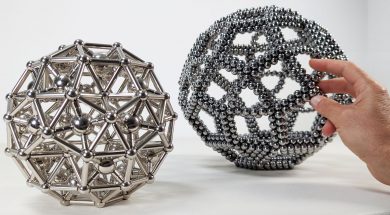 2 satisfying magnetic sculptures in the shape of RhombitruncatedIcosahedron | Magnetic Games