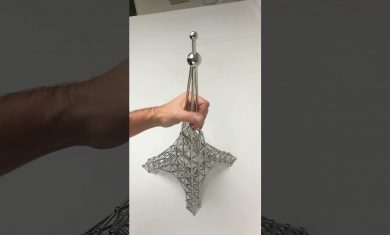 The Eiffel Tower made of magnets