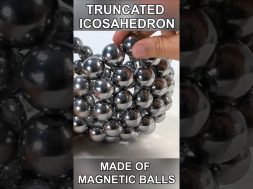 Big Icosahedron made of Giant Magnetic Balls