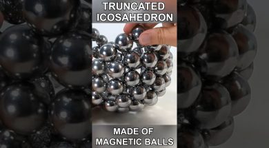 Big Icosahedron made of Giant Magnetic Balls