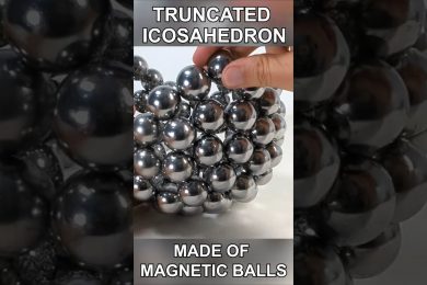Big Icosahedron made of Giant Magnetic Balls