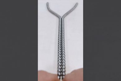 Magnetic Balls Chain Reactions